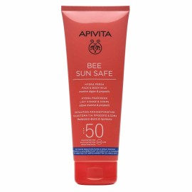 Αντηλιακό Γαλάκτωμα Προσώπου Και Σώματος Με Θαλάσσια Φύκη Και Πρόπολη SPF50 Hydra Fresh Face & Body Milk Bee Sun Safe  Apivita 200 ml
