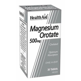 Μαγνήσιο Για Την Καλή Λειτουργία Του Καρδιαγγειακού Συστήματος Magnesium Orotate (500mg) Health Aid Tabs 30 Τμχ