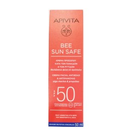 Αντηλιακή Κρέμα Προσώπου Κατά Των Πανάδων & Των Ρυτίδων με  SPF50 Anti-Spot & Anti-Age Defense   Face Cream Bee Sun Safe Apivita 50 ml