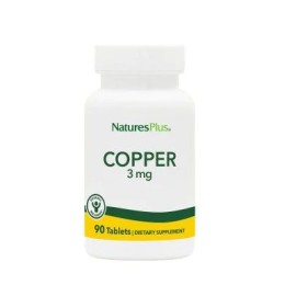 Συμπλήρωμα Χηλικού Χαλκού Copper 3mg Natures Plus 90 tabs