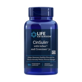 Συμπλήρωμα Διατροφής Για την Διαχείριση του Σακχάρου CinSulin with Insea and Crominex 3+ Life Extension 90 tabs