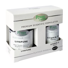 Power Health Promo 1+1 ΔΩΡΟ Συμπλήρωμα Διατροφής για την Καλή Υγεία του Ήπατος LivaPure  Platinum Range 30 tabs & ΔΩΡΟ Βιταμίνη C 20tabs
