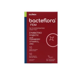 Olonea Προβιοτικά και Πρεβιοτική Ινουλίνη Bacteflora Fem 10/10  30 caps
