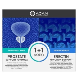 Agan Συμπλήρωμα για υγεία Προστάτη Porstate Support 30 Vegeterian Caps & Δώρο Συμπλήρωμα για Ενίσχυση Γονιμότητας Erectin Function Support 6 tabs.