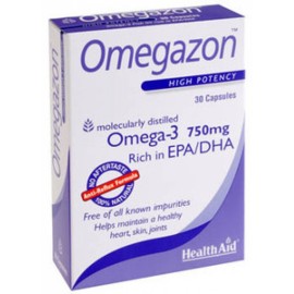 Συμπλήρωμα Διατροφής Με Ωμέγα 3 Omegazon Omega 3 (750mg) Health Aid Caps 30 Τμχ
