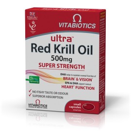 Vitabiotics Συμπλήρωμα Διατροφής για Υγεία Καρδιάς Red Krill  500mg  30 tabs