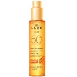 Nuxe Tanning Oil High Protection Λάδι Μαυρίσματος Για Πρόσωπο & Σώμα SPF50 150ml