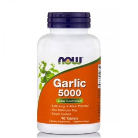 Συμπλήρωμα Άοσμου Σκόρδου Garlic 5000 mcg Now 90 tabs