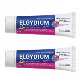 Elgydium Προσφορά 1+1 -50% στο 2ο Προϊόν Οδοντόπαστα Gel Κόκκινα Φρούτα 3-6 ετών Kids 2Χ50ml