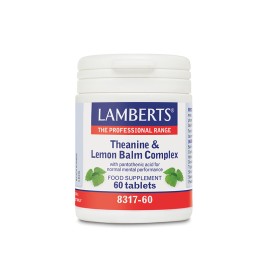 Lamberts Συμπλήρωμα Διατροφής για Αντιμετώπιση του Άγχους Theanine & Lemon Balm Complex 60tabs