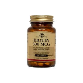 Συμπλήρωμα Διατροφής Βιοτίνη 300μg Biotin 300μg Solgar 100tabs