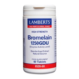Lamberts Μπρομελαΐνη για την Υγεία των Αρθρώσεων & την Υποβοήθηση της Πέψης  Bromelain 1250GDU 500mg    60 tabs