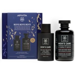 Apivita Promo Boys Boys Boys Σετ Περιποίησης για Άνδρες με Άρωμα 100ml & ΔΩΡΟ Σαμπουάν-Αφρόλουτρο Κάρδαμο και Πρόπολη 250ml