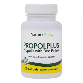 Πρόπολη 180 mg Με Γύρη Μελισσών 20 mg PropolPlus Natures Plus 60 softgels