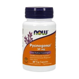 Συμπλήρωμα Πυκνογενόλης για Ενίσχυση του Ανοσοποιητικού Συστήματος Pycnogenol 30mg Now 30 v.caps