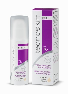 Tecnoskin Total Beauty Face Cream Light Αντιρυτιδική κρέμα προσώπου all in one με SPF 30 - light απόχρωση 50ml