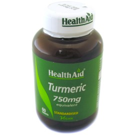 Ισχυρό Αντιοξειδωτικό Από Κουρκουμά Turmeric (750mg) Health Aid Tabs 60 Τμχ