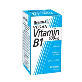 Συμπλήρωμα Διατροφής Με Βιταμίνη Β1 Vitamin B1 (Thiamin HCl) 100mg Health Aid 90 Tabs