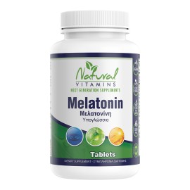 Natural Vitamins Συμπλήρωμα Μελατονίνης 1mg Υπογλώσσια Δισκία Μmelatonin 100tabs