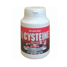 Συμπλήρωμα Διατροφής Κυστεΐνης Με Βιταμίνη Β6 L-Cysteine (550mg) Health Aid Tabs 30 Τμχ