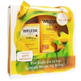 Weleda Promo Σαμπουάν & Αφρόλουτρο & Κρέμα Αλλαγής Πάνας με Καλέντουλα & ΔΩΡΟ έκπληξη 1τμχ