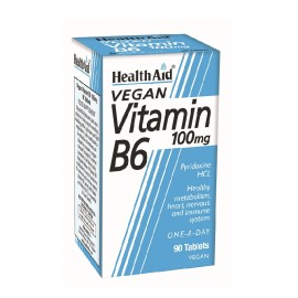 Βιταμίνη Β6 Vitamin B6 (100mg) Health Aid Tabs 90 Τμχ
