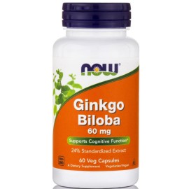 Συμπλήρωμα Διατροφής Για Ενίσχυση Μνήμης Ginkgo Biloba 60 mg Now 60 vcaps