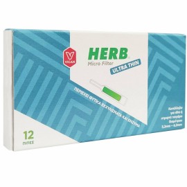 Vican Herb Micro Filter Ultra Thin για Τσιγάρο Διαμέτρου 5,2mm-6,2mm 12 πίπες
