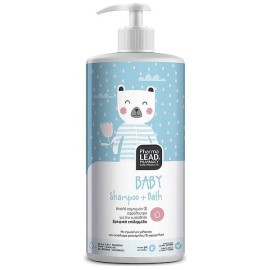 Απαλό Σαμπουάν & Αφρόλουτρο για Βρέφη Baby Shampoo + Bath Pharma Lead 1lt