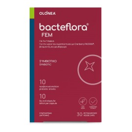 Olonea Προβιοτικά και Πρεβιοτική Ινουλίνη Bacteflora Fem 4/10  30 caps