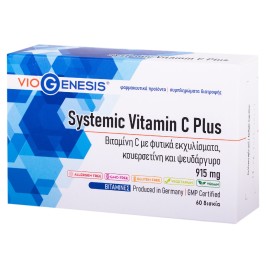 Viogenesis Systemic Vitamin C Plus Συμπλήρωμα Βιταμίνης C 915mg 60 tabs