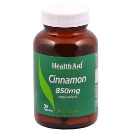 Κανέλα Cinnamon (850mg) Health Aid Caps 30 Τμχ