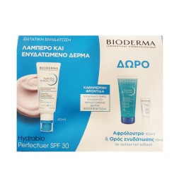 Bioderma Set Προσφοράς Εντατικής Ενυδάτωσης Κρέμα Προσώπου Πλούσιας Υφής Hydrabio Perfectuer SPF30 40ml & ΔΩΡΟ Atoderm Gel Douche 100ml & Ορός Hydrabio Serum 15ml