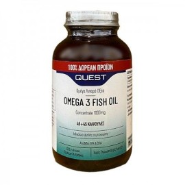 Quest Προσφορά 50% Δωρεάν Προϊόν  Ιχθυέλαιο Omega 3 Fish Oil 45+45 softgels