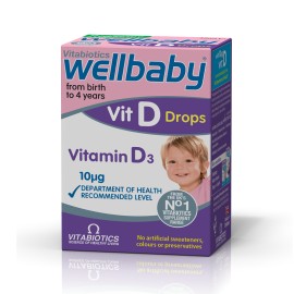 Vitabiotics Βιταμίνη D3 Σε Υγρή Μορφή από 0-4 ετών  Wellbaby Vit D3 Drops  30ml