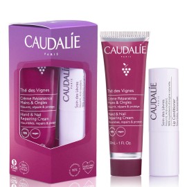 Caudalie Promo The Des Vignes Lip & Hand Duo Σετ Περιποίησης με Κρέμα Χεριών και Νυχιών 30ml και Ενυδατικό Στικ Χειλιών 4,5gr