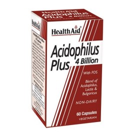 Για Την Ισορροπία Της Εντερικής Χλωρίδας Acidophilus Plus (4 Billion) Health Aid  Vcaps 60 Τμχ