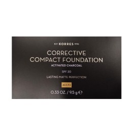 Διορθωτικό Compact  Make-up ACCF3 SPF20 με Ενεργό Άνθρακα Για την Κάλυψη των Ατελειών & Ματ Αποτέλεσμα Corrective Compact Foundation ACCF3 SPF20  Korres 9.5 gr