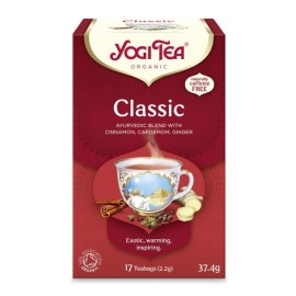 Βιολογικό Aγιουβερδικό Τσάι Με Κανέλα & Τζίντζερ Classic Yogi tea 17τμχ
