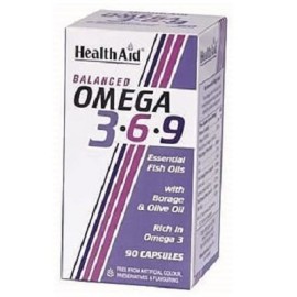 Συμπλήρωμα Διατροφής Με Λιπαρά Οξέα Omega 3-6-9 Health Aid Caps 90 Τμχ
