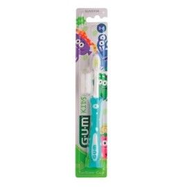 Gum Kids Monsters Παιδική Οδοντόβουρτσα 2+ Ετών σε Μπλε Χρώμα