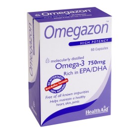 Ιχθυέλαιο Με Ωμέγα 3 Omegazon Omega 3 (750mg) Health Aid Caps 60 Τμχ