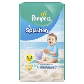 Splashers Αδιάβροχες Πάνες Μέγεθος 3-4 (6-11kg) Pampers 12 τμχ
