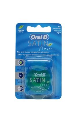 Οδοντικό Νήμα Με Γεύση Μέντα Satin Floss Oral b 25 m