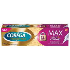 Corega Max Hold+Comfort Στερεωτική Κρέμα Τεχνητής Οδοντοστοιχίας για έως και 12 ώρες Συγκράτησης 40gr