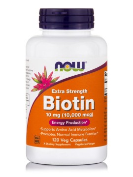 Βιοτίνη 10mg Biotin 10 mg Now 120vcaps