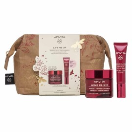 Apivita Promo Lift Me Up Σετ  Wine Elixir Light Κρέμα Προσώπου Ελαφριάς Υφής  50ml & Κρέμα Ματιών  15ml & Νεσεσερ