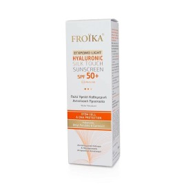 Αντηλιακή Κρέμα Ελαφριάς Υφής με Χρώμα Hyaluronic Silk Touch Sunscreen Tinted Light Cream SPF50+ Froika 40 ml