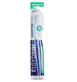 Elgydium Sensitive Soft Οδοντόβουρτσα για Ούλα που Ματώνουν Μαλακή σε Μπλε Χρώμα