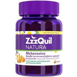 P&G ZzzQuil Natura Συμπλήρωμα Διατροφής Με Μελατονίνη με Γεύση Μάνγκο και Μπανάνα 30 ζελεδάκια